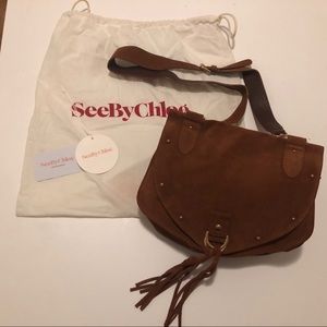 See by Chloe Tan Suede Saddle Bag